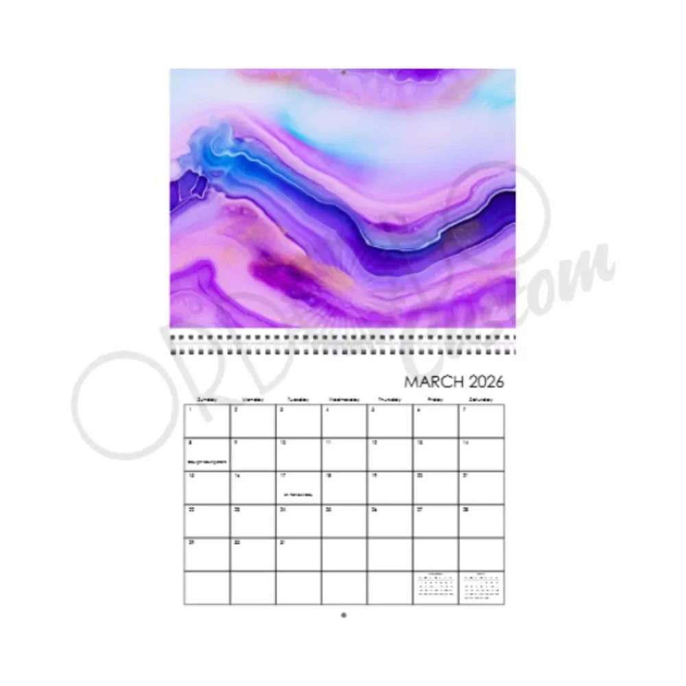 2026 Custom Geode Wall Calendar